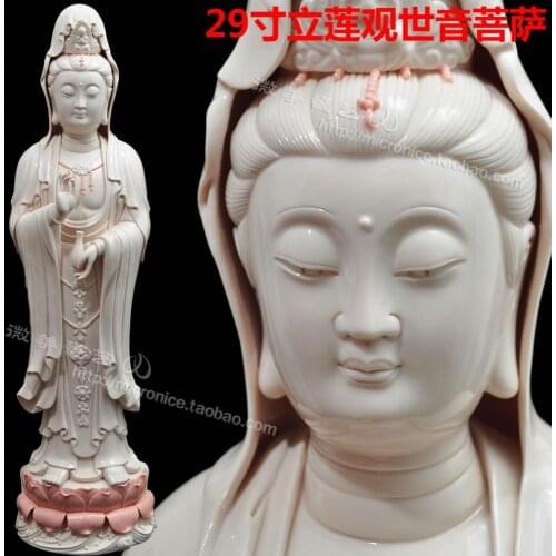 28 inches of Sam West put Ephraim Guanyin Bodhisattva Guanyin Buddha statues for ceramic ornaments of Dehua porcelain