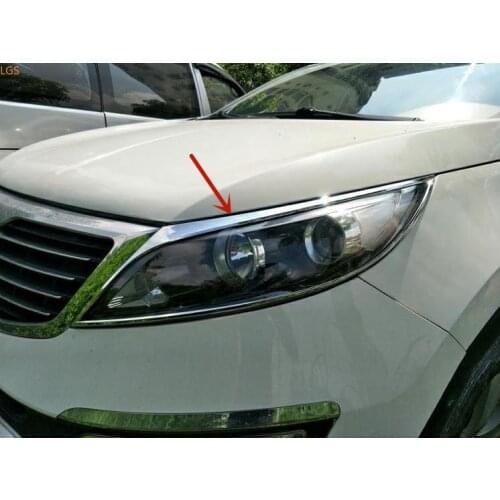 For Kia Sportage R 2009-2016 High-quality ABS Chrome Headlight Decorative frame Rear tail light Decorative frame Car styling