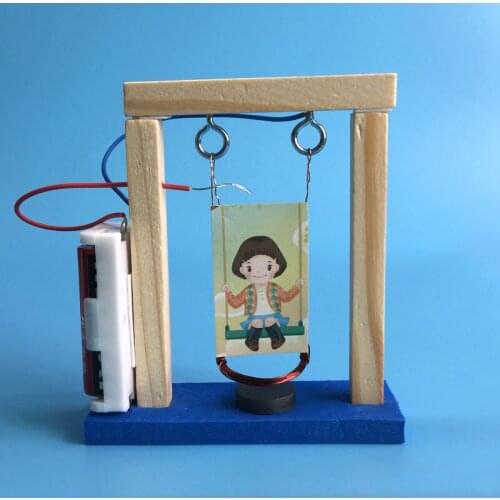 Technology small of self-made electromagnetic assembly pupils puzzle assembly manual material creative electric swing