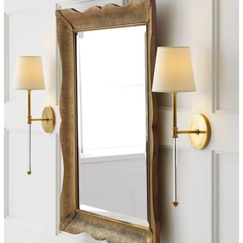 Crystal Pole Led Wall Lamp Restaurant Bedroom Room Villa American Lamp Luxury Modern Minimalist Lamp Wall Lamp Nordic