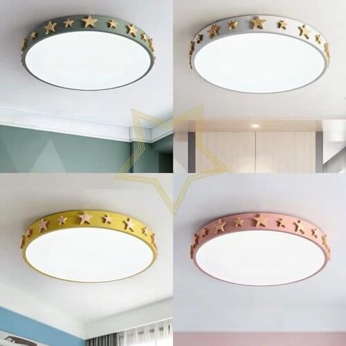 Round Ceiling Lamp Creative Bedroom Nordic Modern Lamp Living Room Study Lamp LED Eye Protection Lamp