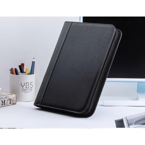 Multifunction PU leather business office file folder a4 for papers manager bags for documents papers portfolio padfolio 1201C