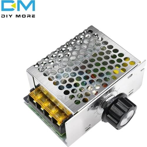 4000W 220V AC SCR Motor Speed Controller Module Voltage Regulator Dimmer Anti-Spike Surge RC Absorption(EOC) Knob Board DIY KIT