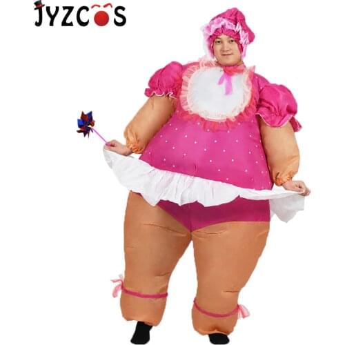 JYZCOS Baby Doll Costume Inflatable Costume Baby Cosplay Suit Celebrate Baby Birth Party Fancy Dress Air Blown Outfit Promotion