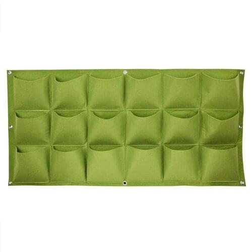 Wall Hanging Planting Bags 18 Pockets Green Grow Bag Planter Vertical Garden Vegetable Living Garden Bag Home Supplies