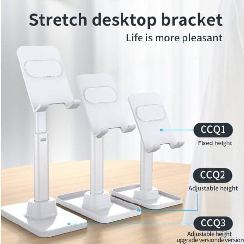 Desktop Phone Holder Tablet Stand For IPad Phones Universal Bracket Metal Telescopic Adjustable Height Angle Live Support