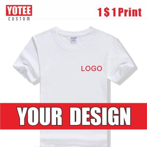 Yotee Cheap Casual Logo Custom Thin Cotton White T-shirt Cheap