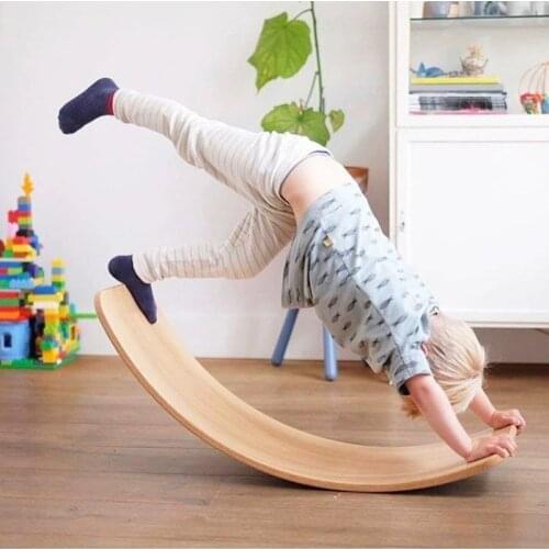 New Kids Intelligence Training Wooden Balance Board Body Wobble Balance Workout Equipment Childrens Balance Seesaw Toys