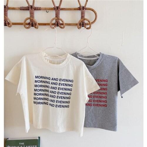 2021 new arrival girls boys summer short sleeve casual cotton kids t-shirt