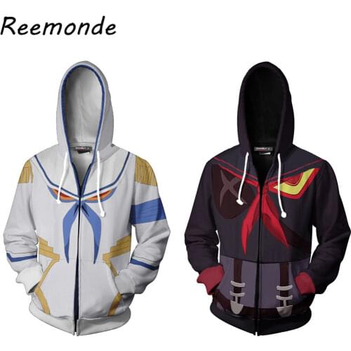 Kpop Clothes Anime KILL la KILL Hoodie Sweatshirt Women Woman Hoodies Matoi Ryuuko Cosplay Jacket Sweatshirts Zipper Jackets Top