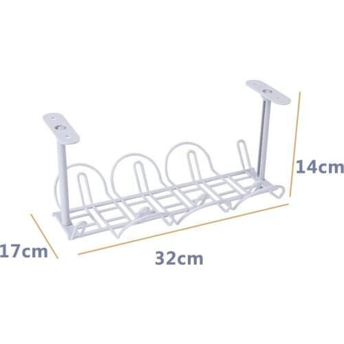 Under Desk Cable Management Tray Storage Organizer Wire Cord Power Charge Plugs Holder Storage Rack 25