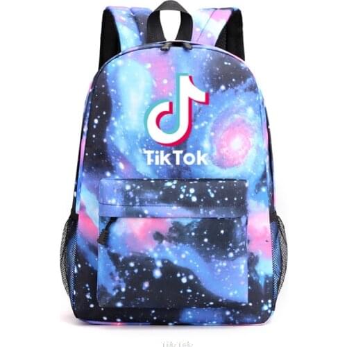 Tik Tok Men Womens Backpack Solid Color Shoulder Bag For Teenage Boys Girl School Backpacks Female Preppy Style Mochilas