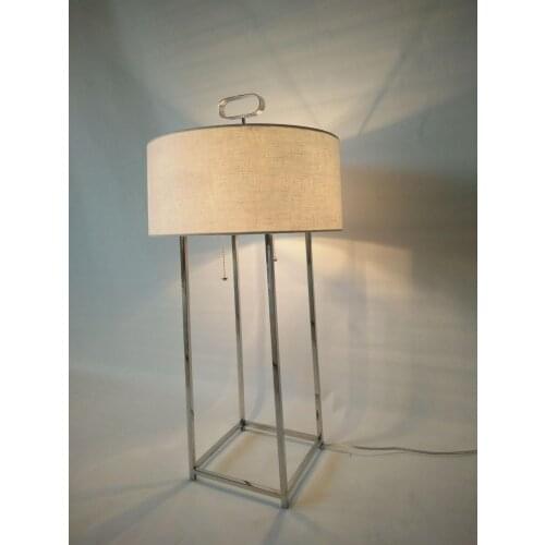 Modern simple light luxury linen lampshade personalized table lamp soft decoration custom villa model room creative table lamp