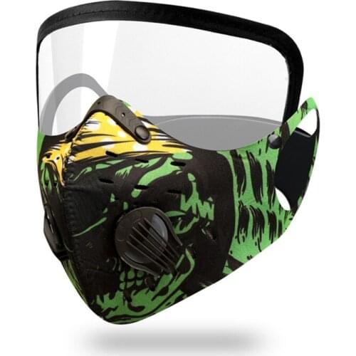 Sports Cycling Face Mask Breathable Mask Breathing Valve Bike Mask Bicycle Facemask With Filter Running Mask With Eye Mask