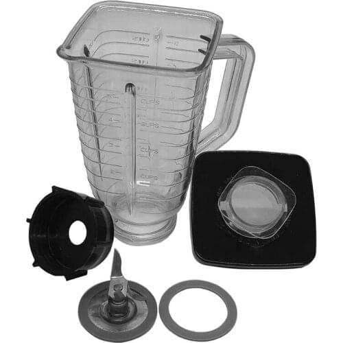 Replacement Parts Ice Blade, 5 Cup Top Plastic Jar Assembly, with Blade, Gasket, Base, Lid. Compatible for Oster Blender