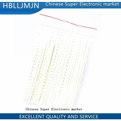 0402 SMD Ceramic Capacitor Assorted Kit 1pF~1uF 52values*50pcs=2600pcs Chip Ceramic Capacitor Samples ki