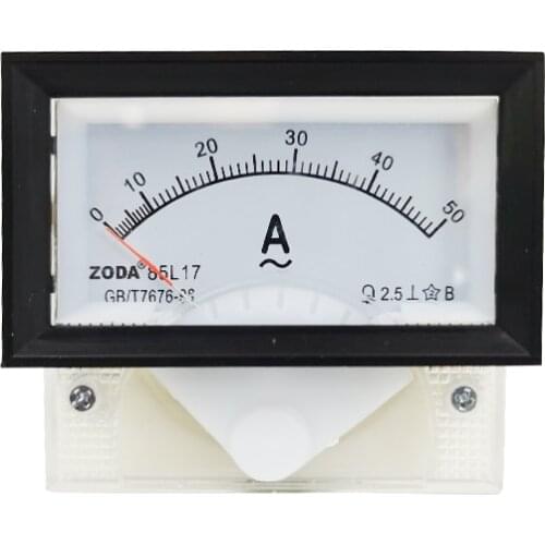 1PC 85L17-A 5A 30A 50A 100/5A 200/5A AC Analog Meter Panel Gauge AC AMP Current Meter Use with Transformer 70*40MM Amperimetros