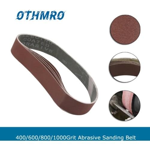 5Pcs 400/600/800/1000 Grit 533*30 Sanding Belt Alumina Grinding Polishing Abrasive Belt