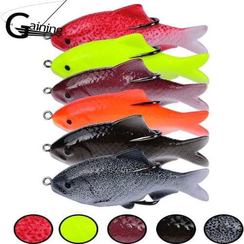 6pcs/lot Soft Frogs Fishing Lures Double Hooks 9.5cm 18g Top Water Ray Frogs Artificial Bass Fishing Soft Bait Fishing Tackle