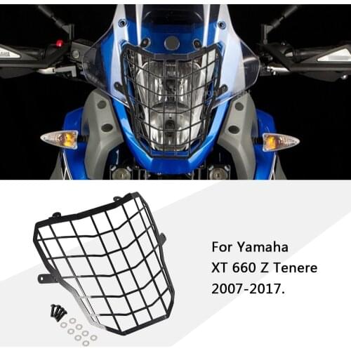 Motorcycle Accessory Headlight Cover Guard Protector Head Light Lamp Protection Grill For Yamaha XT 660 Z Tenere XT660Z 07-17