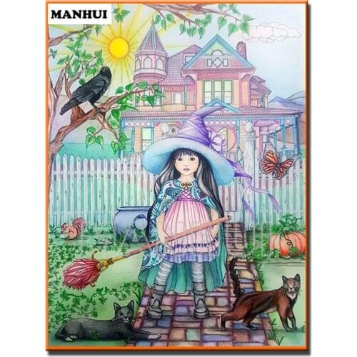 New DIY Diamond Painting Girl and cats Cross Stitch Diamond Embroidery Patterns rhinestone Diamond Mosaic home decor gift MH574