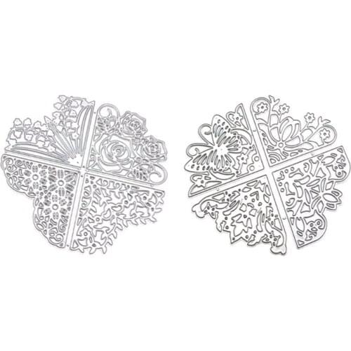 Corner Flower Envelope Decoration Carbon Steel Cutting Dies DIY Scrapbooking Photo Album Embossing Paper Cards Making Cards