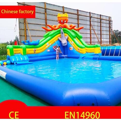 Commercial Outdoor Hot Selling Inflatable Water Slide Kids Playground Slide With Pool