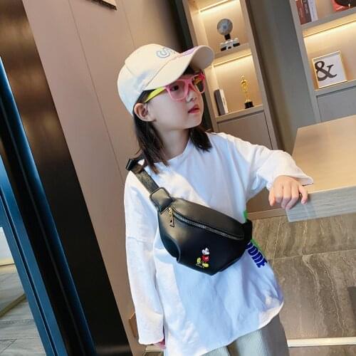 New Style Childrens Chest Bag Kindergarten Boys And Girls Backpack Cartoon Pu Printed Waist Bag Childrens Crossbody Bag