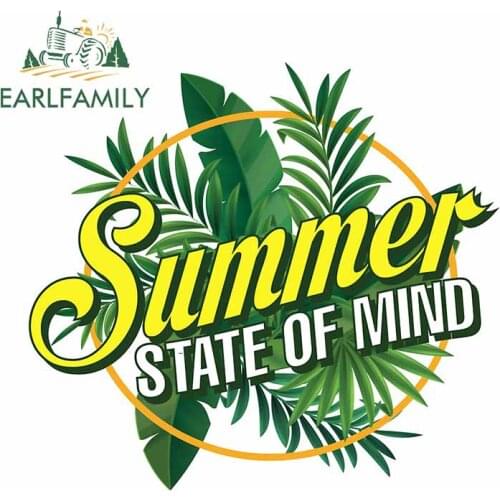 EARLFAMILY 13cm x 12.1cm for Summer State of Mind VAN Decal Windows Refrigerator Car Stickers Cartoon Motorcycle Vinyl Car Wrap