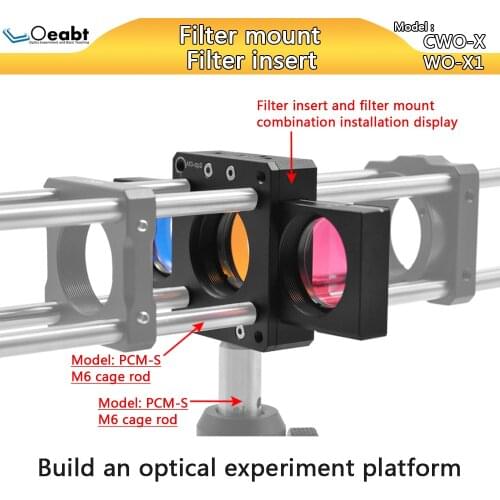 CWO-X Filter Mount Sliding Insert Filter Mount Optical Component Mount For Cage System Optical Experiment Research