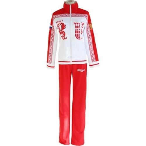 Victor Nikiforov Cosplay Set YURI!!!on ICE Cosplay Costumes Daily Sportswear Set Coat Pant 2pcs Set Halloween Anime Cosplay