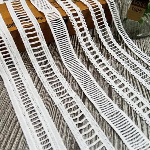 30Yards Water Soluble Milk Silk Embroidered Lace Trim Fabric High Quality Handmade DIY Sew Apparel Wedding Clothing Accessories