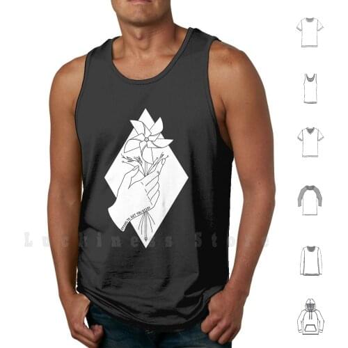 Turnover Dizzy On The Comedown Design Tank Tops Vest Sleeveless Turnover Pop Punk Lyrics Tattoo Linework Traditional Tattoo