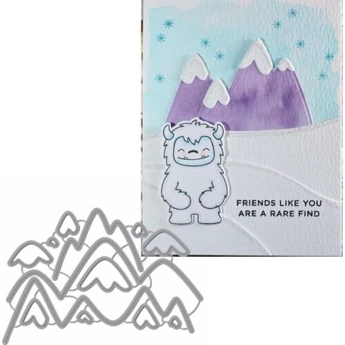 Snow Mountain Snowberg Metal Cutting Dies Stencils Snow Mountain Snowberg Die Cut For Card Making DIY New2019 Crafts Cards