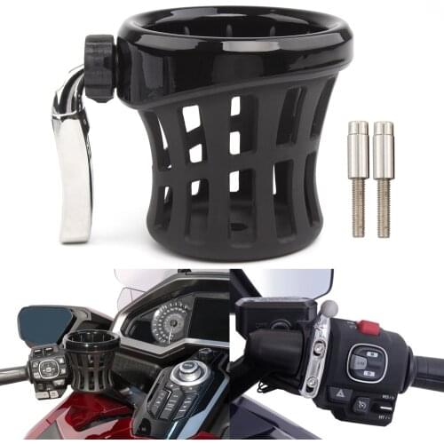 Motorcycle Black Drink Cup Holder Beverage Holder For Honda Goldwing 1800 GL1800 01-15 F6B Water Bottle Carrier Support Rack