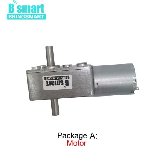 DC Worm Geared Motor 6V Bringsmart Double Shaft Reducer JGY-370S DC 12v Low Speed Reversible Micro Gearbox Motor 24v DIY Parts
