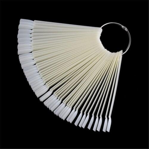 False Nails Tips Tan Nature Clear Finger Full Card Nail Art Display all for Manicure Practice Fake Nail Cover Polish Talette