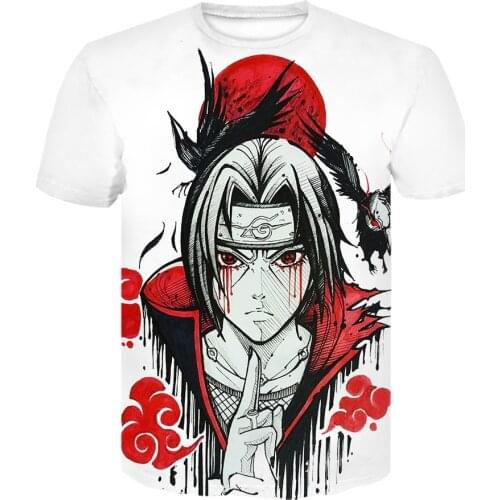 2021 Novelty Cartoon t shirt harajuku itachi t-shirts Japanese anime 3D Print Short sleeve Casual Tops oversized t shirt S-6XL