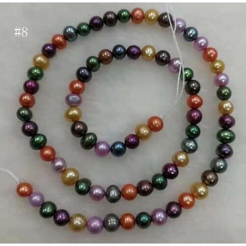 Wholesale 20 strands 5-6mm genuine freshwater pearl various colours near round potato beads