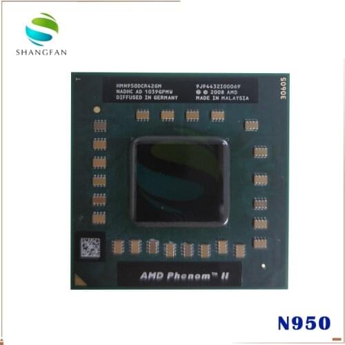 Original AMD Phenom cpu processor Quad Core N950 N 950 HMN950DCR42GM 2.1Ghz/2M Socket S1 638 pin PGA Computer CPU