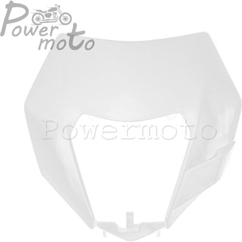 Enduro Motocross Dirt Bike Headlight White Off Road Supermoto Head Light Cover For Kawasaki Yamaha Suzuki 2015 2016 18-19