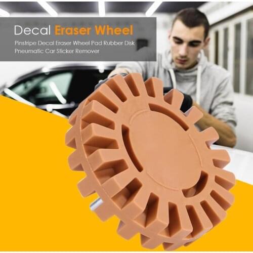 Pneumatic car sticker film glue remover pinstripe decal eraser rubber disk paint cleaner car wash cleaning polish auxiliary tool