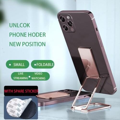 Lifting and Rotating Universal Back Stick Mobile Phone Holder Metal Alloy Plating Finger Ring Holder for Phone Tablet iPad