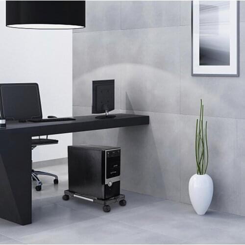 Computer CPU Stand Desktop Mobile Computer Tower Stand Holder With Wheels For Computer Cases Most PC Towers Waterproof