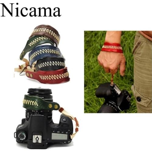 Nicama Camera Hand Grip Wrist Strap, DSLR Photography Accessories Adjustable Leather Belt for Canon Nikon Sony SLR/Camcorder