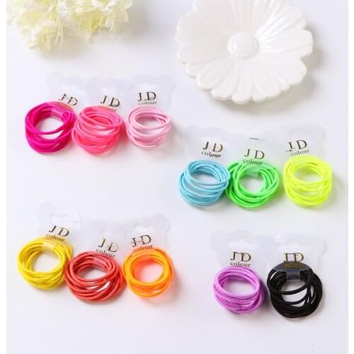New 100pcs/lot Hair bands Girl Candy Color Elastic Rubber Band Hair band Child Baby Headband Scrunchie Hair Accessories for hair