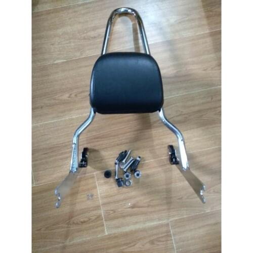 Sissy Bar Rear Passenger Side Backrest with Leather Pad Cushion Fit For Harley Fatboy FLSTF FLSTFB