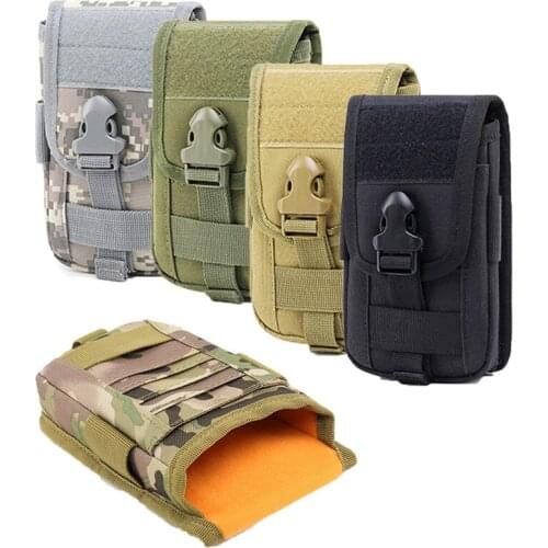 Molle Phone Pouch Double-Layer Tactical Outdoor Wallet Waist Bag Accessory EDC Bag Belt Military Hunting Molle Fanny Bag Pocket