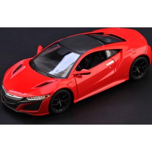 1:24 Scale Alloy NSX Super Sports Car Model Red/Blue Colors Customizable Model Toys for Children Boys Gifts