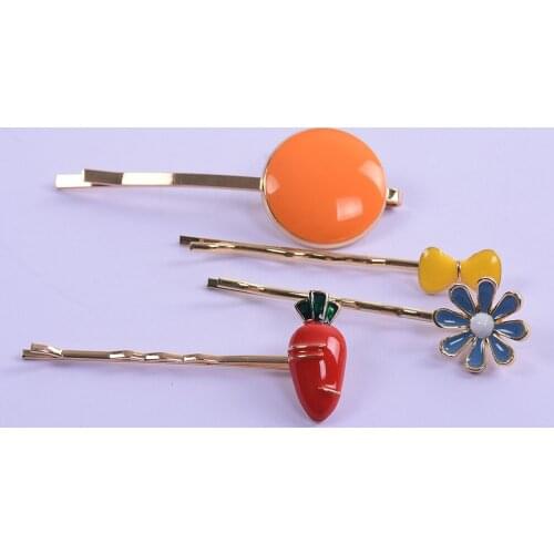 2019 Plant Fruit Hair Clip Pins for Girls Colorful Bobby Pins Wedding Party Hair Jewelry